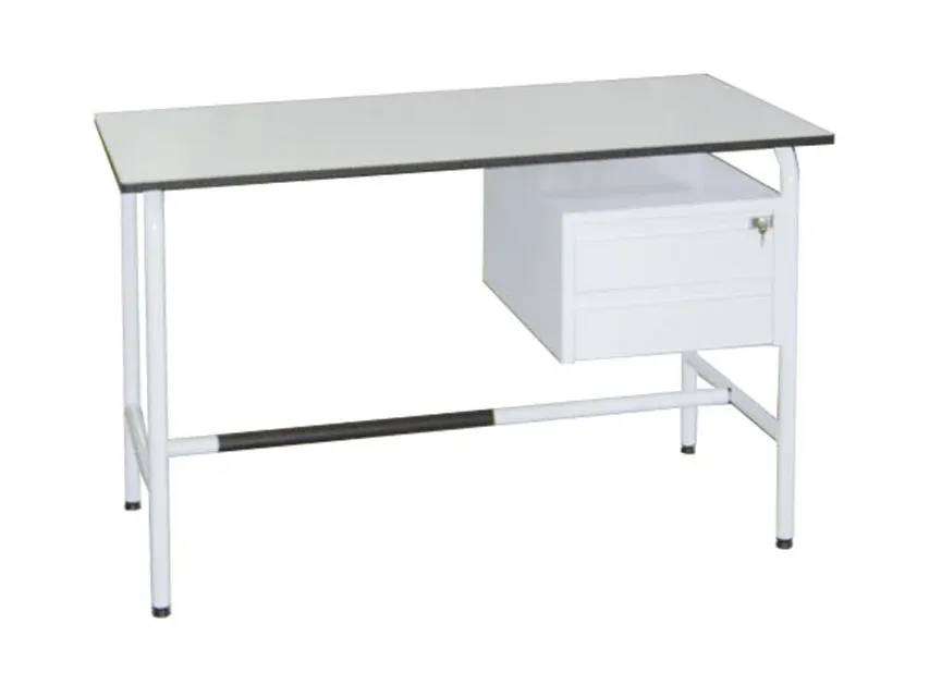 Birou doctor 120x70 cm cu 2 sertare pentru cabinet medical compact