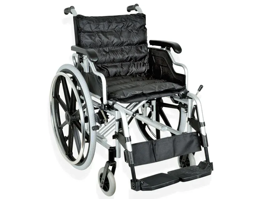 Fotoliu rulant Deluxe din aluminiu 46 cm usor pentru utilizare zilnica activa