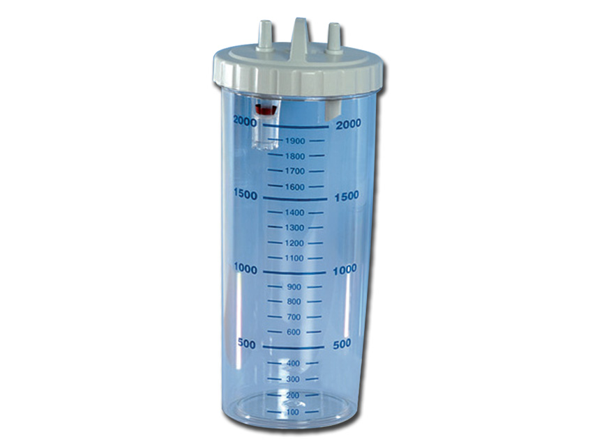 Borcan aspirator chirurgical 2 litri - 134°C cu capac si accesorii incluse
