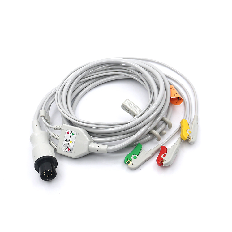 Cablu complet - Ecg Mindray/Edan cu 3 fire cleste - 6 pini